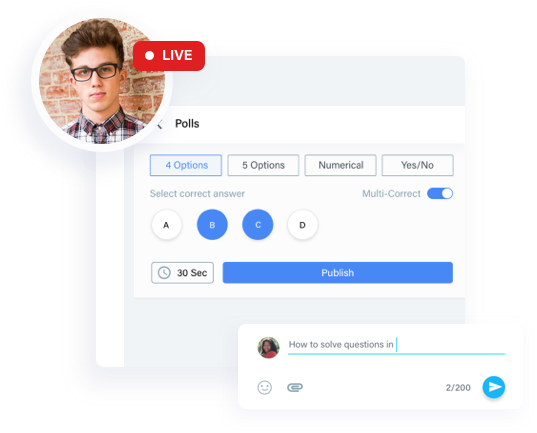 Conduct interactive live classes